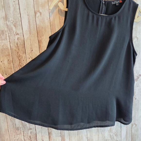 G By Guess Black Sleeveless Top Size S - Picture 3 of 9